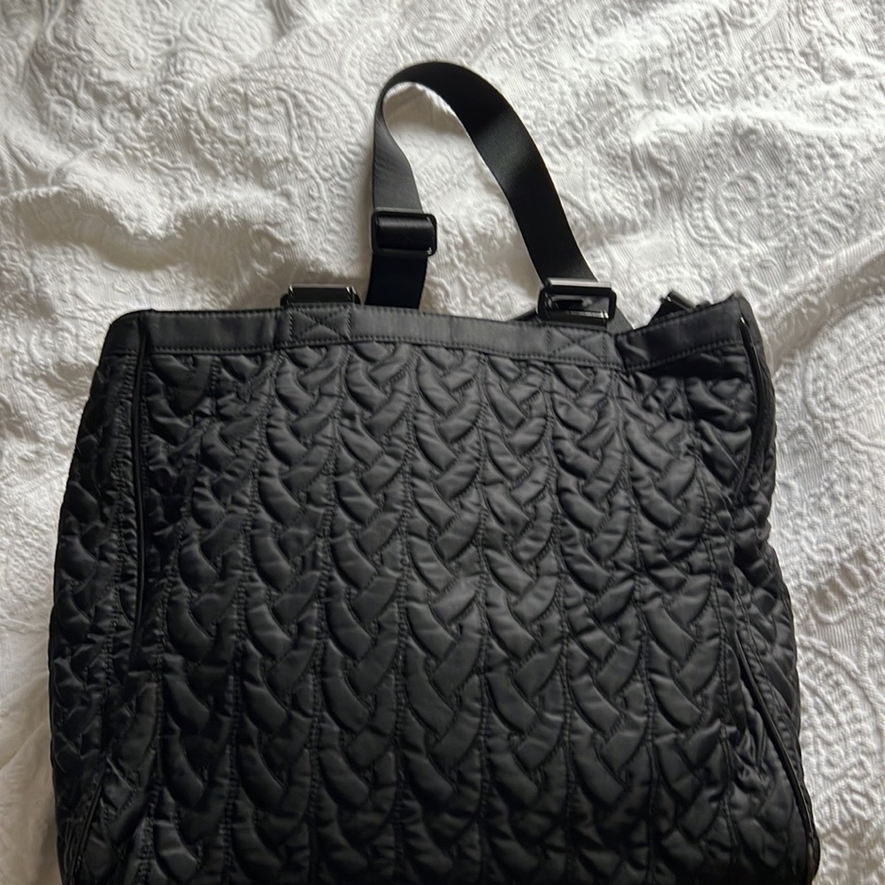 Quilted Black Laptop Bag For Laptop Or Overnight. Gem